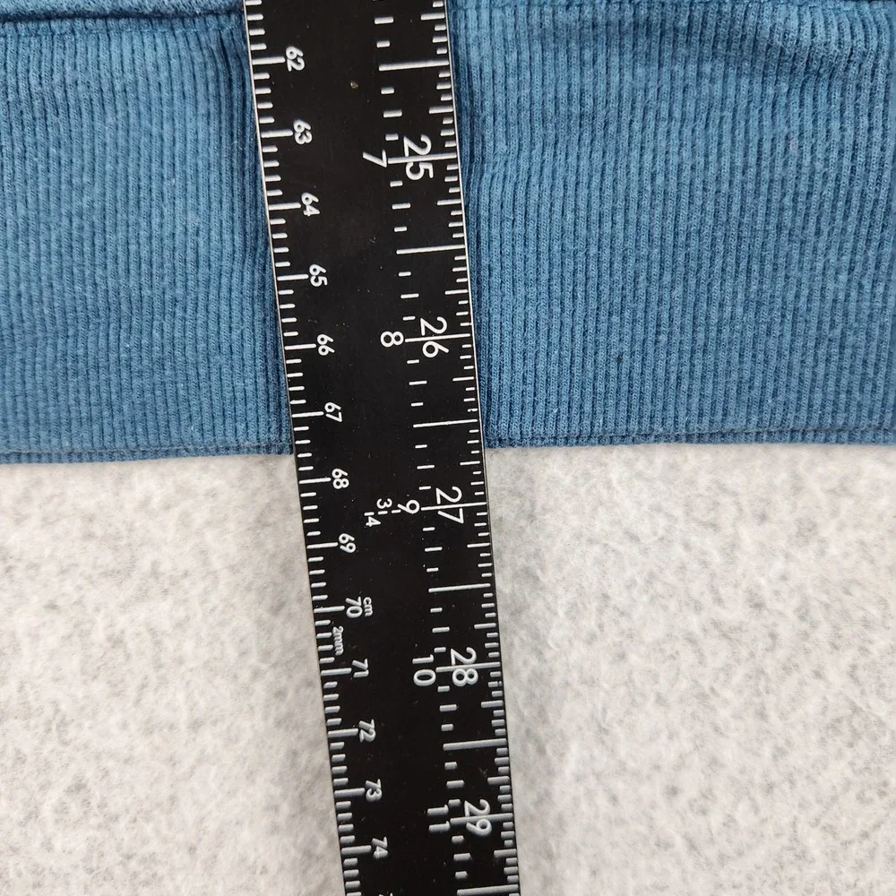 The North Face Hoodie Mens Small Blue Circular Design Graphic‎ Box Logo Pullover